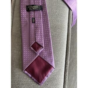 Charvet Paris France Silk Neck Tie Necktie Purple Yellow Polka Dots